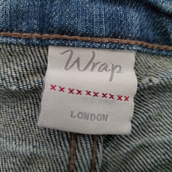 Wrap London Mid-Rise Straight Leg Jeans, Size 8 - Picture 3 of 4